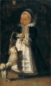 Portret van een meisje met een hond